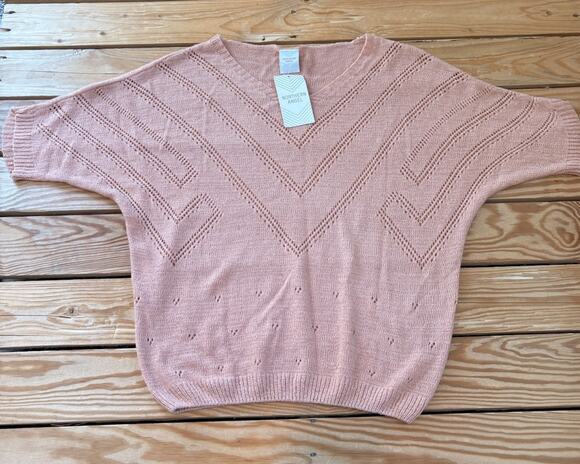 Northern Angel Sweaters - Northern Angel Anthropologie NWT Women’s Short Sleeve Sweater Size S Pink T6
